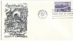 1950 FDC, KANSAS CITY CENTENARY, SMARTCRAFT STAEHLE - Picture 1 of 1