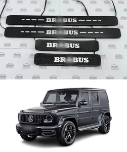 Brabus Style CARBON LED Scuff Plates Door Sills fits Mercedes W463A W464 W465 - Picture 1 of 6