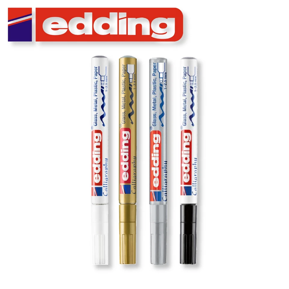 Edding 753 Calligraphy Weiß creative Glanzlack-Marker - Bild 1 von 1