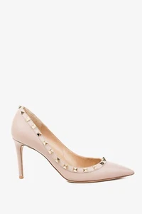 Valentino Garavani Poudre Leather Rockstud Pumps, Size 9 - Picture 1 of 9