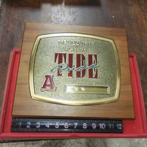 RARE - THE UNIVERSITY OF ALABAMA TIDE PRIDE PRESENTED TO ? PLAQUE 14 X 12" - Picture 1 of 11