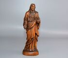 Figurine chinoise en buis naturel sculpté Jésus statue sculpture en bois décoration intérieure
