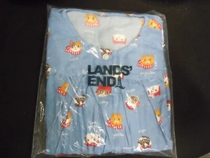 Lands End Kids Flannel Pants - Cats - Cloudy Blue Cat - Choose size - Picture 1 of 5