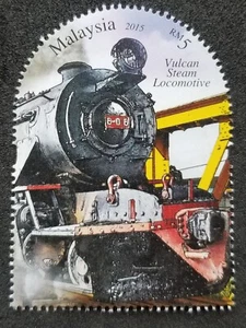 Tren de transporte público Malasia en Sabah 2015 locomotora (sello) MNH *forma extraña - Imagen 1 de 5