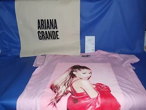 OFFICIAL ARIANA GRANDE DANGEROUS WOMAN TOUR 2017 JUNIORS PINK T-SHIRT + TOTE BAG - Picture 1 of 8