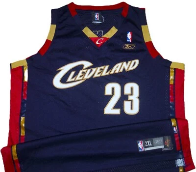 VTG LEBRON JAMES CAVALIERS NBA 2004 REEBOK SWINGMAN ALTERNATE 3RD JERSEY 2XL+2 - Image 1 of 3