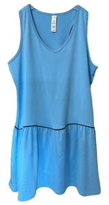 Nanette Lepore Play Women's Tennis Dress Lined w/ Shorts Size L Alaskan Blue - Picture 1 of 9