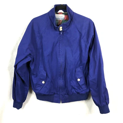 Cortavientos Vintage Hombre Extra Grande Azul Real Rojo Franela Forrada Preppy Retro Foto 1 de 4