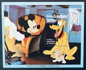 TOGO DISNEY PLUTO'S 50TH ANNIVERSARY STAMPS SOUVENIR SHEET 1980 MNH CARTOON 1 - Picture 1 of 1