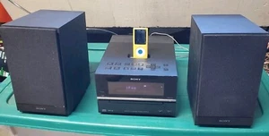 Sony HCD-BX20i iPod Dock AM/FM CD Player & Speakers Tested Micro System Stereo - Picture 1 of 10