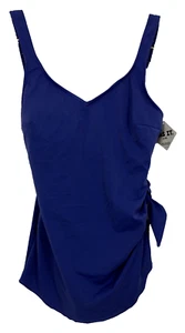 LL Bean Lycra Blend One Piece Bathing Suit Purple Sz 14 NWT - Picture 1 of 11