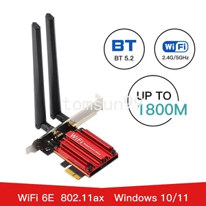 WiFi 6 AX1800 Desktop PC PCIe WiFi Card Dual Band Bluetooth 5.2 Network Adapter - Picture 1 of 6