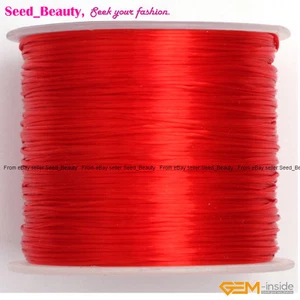 0.6x1mm Pretty Crystal String 60 Yards Elastic Stretch Beading Spool Cord Roll - Picture 1 of 56