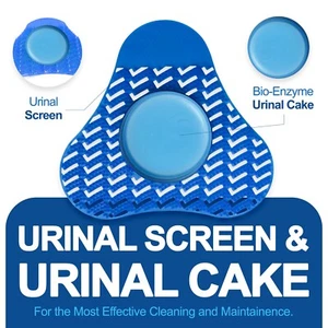 Pastillas de Urinario Azules con Pantalla Bioenzimas Anti-Salpicaduras Lote de 3 - Foto 1 di 17