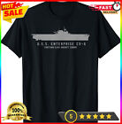 New Limited USS Enterprise CV 6 WWII Aircraft Carrier Tech T-Shirt Free Shipping