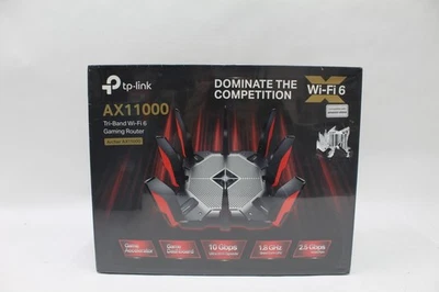 TP-Link - Archer AX11000 Tri-Band Wi-Fi 6 Gaming Router - Black/Red - Image 1 of 4