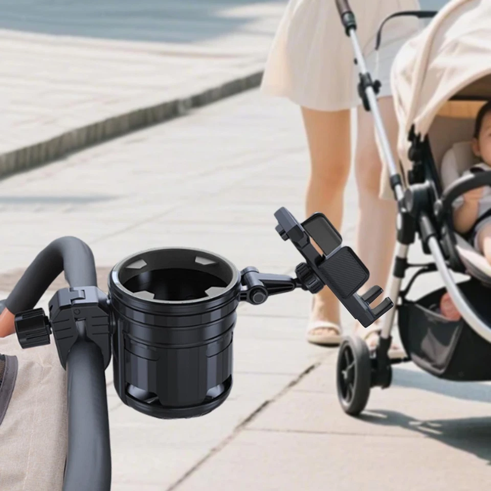 Stroller Cup Holder Bottle Holder Stable 360 Degree Rotation Accessories Gift - Image 1 of 1
