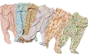 Lot Of 3 Month Baby Girl Sleepers - Carters - 6 - Picture 1 of 6