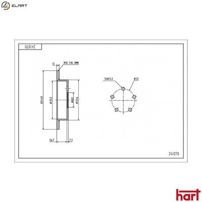 2x BRAKE DISC 241 070 FOR SKODA VW PASSAT/B5/B5.5/B6 AUDI 100/C4/C3 A6/C5 2.0L - Image 1 of 4