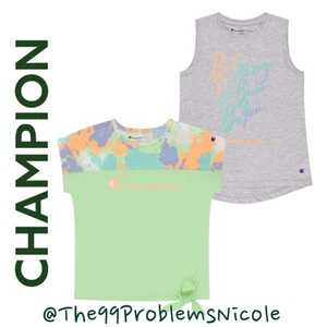 Champion Girls 2-Pack Active Wear UPF 30 Moisture Wicking T-shirts - Picture 1 of 8