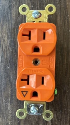 HUBBELL IG 5362 DUPLEX RECEPTACLE INDUSTRIAL GRADE 20A 125V, 5-20R NEMA 5-20R - Image 1 of 2