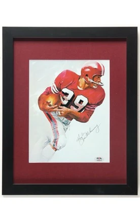 Hugh McElhenny Signed 49ers Custom Framed Photo Display (PSA) - Image 1 of 2