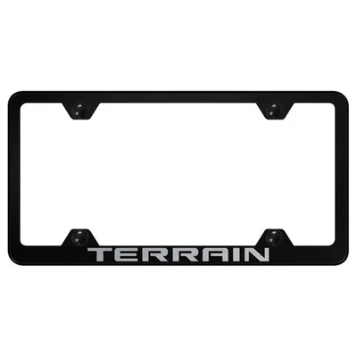 Marco de matrícula negro de carrocería ancha - con licencia oficial para GMC Terrain Foto 1 de 3