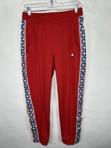Nike Sportswear Taped Track Pants University Rosso Taglia M Atletico Retro Snap Caviglia - Foto 1 di 16