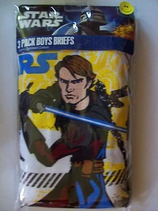 Star Wars Underwear Underpants Boys 3 Pk Briefs Sz 4 Clone Wars NIP - Picture 1 of 1