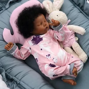 BABESIDE Reborn Baby Dolls African American Black Baby Soft Realistic Baby Doll - Picture 1 of 9