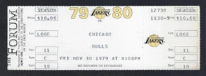 MAGIC JOHNSON ROOKIE - 1979 NBA BULLS @ LOS ANGELES LAKERS FULL TICKET - NOV 30 - Picture 1 of 1