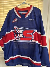 Spokane Chiefs Jersey WHL CHL Minors Blue 2021-22 CCM signed size Large