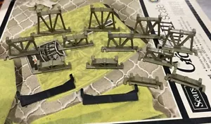Bachmann 14-piece Miscellaneous Bridge HO Scale Model Train Parts Gray. - Picture 1 of 1