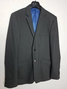 Traje Performans Hombre Chaqueta Mezcla Lana Gris Oscuro Talla 38 - Imagen 1 de 12
