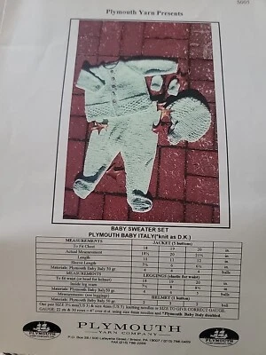 Plymouth Yarn Presents  Baby Sweater Set. Jacket, Leggings, Helmet  - Image 1 of 4