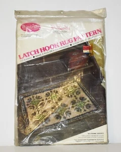Vtg 1970s Richelieu 24x34 Latch Hook Rug Pattern WonderArt Wall Hanging Sealed - Picture 1 of 3