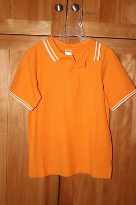 Niño GYMBOREE NEÓN BRILLANTE MANDARINA CUELLO NARANJA Top Camisa NUEVO CON ETIQUETAS 6 Foto 1 de 3