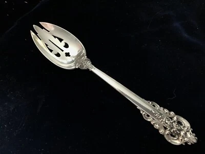 Wallace Sterling Silver Flatware, Grand Baroque, Slotted Serving Spoon, 8 3/4 in - Image 1 of 4