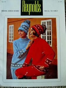 Reynolds 042 family ORIGINAL DANSH DESIGNS Sweater knit patterns 40pg booklet - Picture 1 of 10