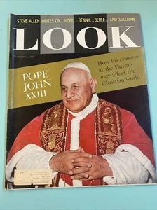 1959 March 31 Look Magazine Pope Steve Allen Basketball Baseball Segregation - Picture 1 of 12