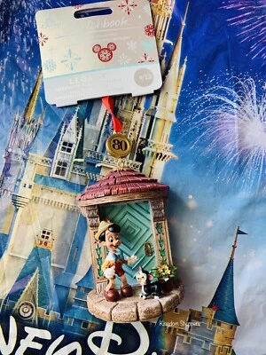 Disney Parks Sketchbook Pinocchio & Figaro 80th Anniversary Legacy Ornament New - Image 1 of 3