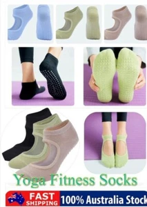 Women Yoga socks non-slip grip ankle support Pilates Barre Ballet gym Training - Picture 1 of 18