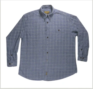 Camisa para hombre Woolrich XL azul marino a cuadros franela con botones a cuadros - Imagen 1 de 8