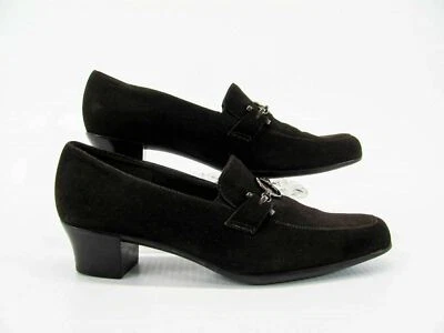 Zapato Munro American Mujer Talla 9.5M Marrón Gamuza Mocasín Horsebit Usado qp Foto 1 de 4