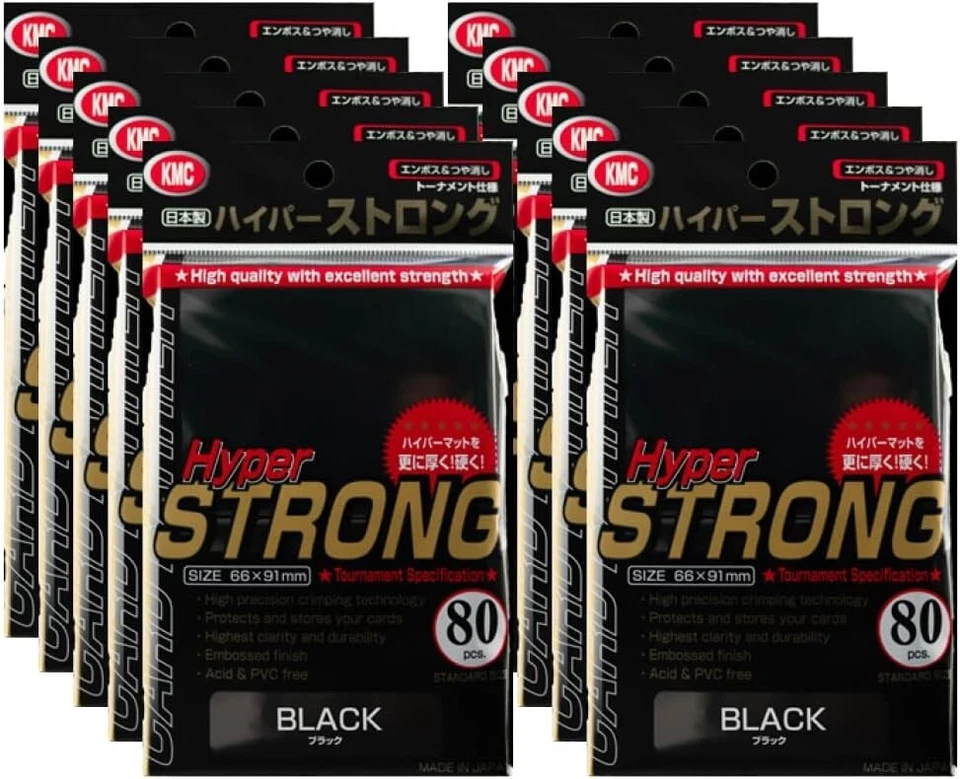 Fundas para cartas KMC negro hiper mate 240 hojas x 10 para Pokémon Magic The Gathering Foto 1 de 1