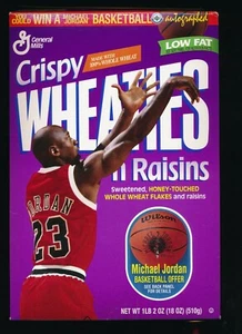 MICHAEL JORDAN 1997 Crispy Wheaties 'N Raisins Cereal Box 18oz Chicago Bulls NEW - Picture 1 of 2