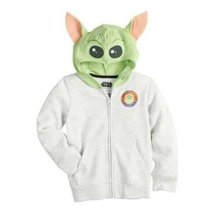 DISNEY STAR WARS BABY YODA Grogu SWEATER HOODIE BOYS SIZE 4 6 NEW - Picture 1 of 1