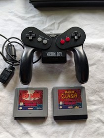 ​Nintendo Virtual Boy Lot - Controller (VUE-005) + Mario Clash & Red Alarm 