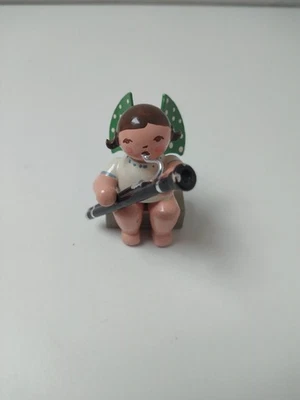 Wendt & Kühn  Expertic sitzender Engel mit Fagott   Erzgebirge Elf Punkte Engel - Bild 1 von 4