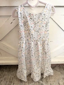 Bella Bliss Floral Tie Back Dress Sage Spring Summer Girls Size 14 Cottagecore - Picture 1 of 7